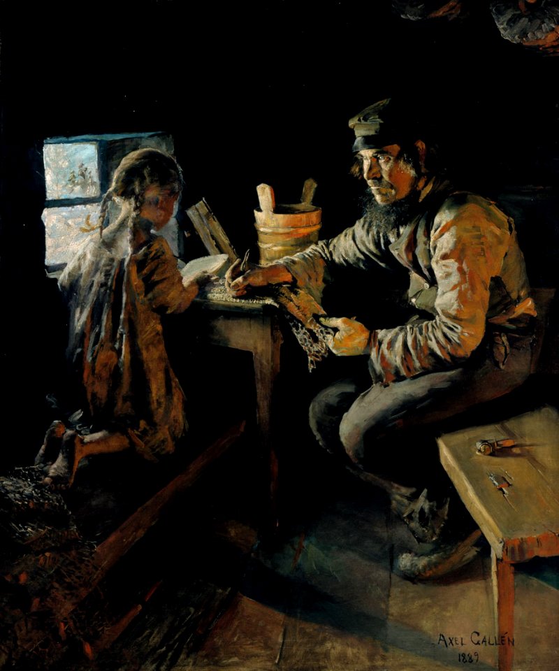 Akseli Gallen-Kallela - Ensi opetus (1887-1889)