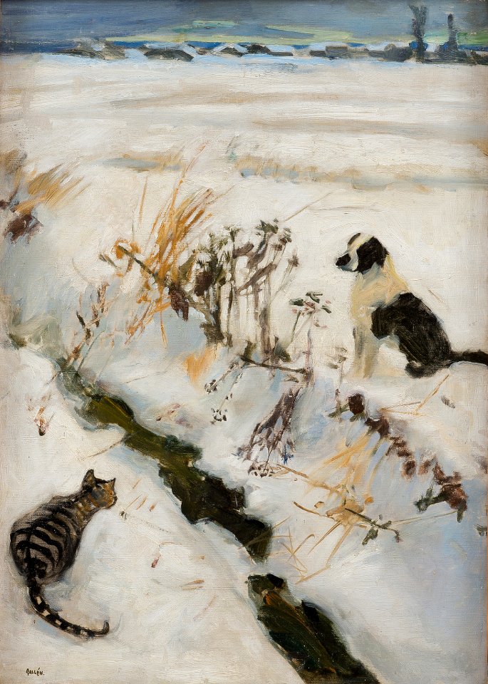 Akseli Gallen-Kallela - Cat and Dog
