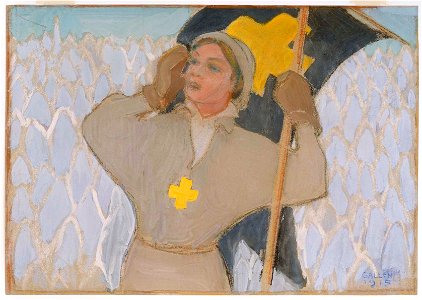 Akseli Gallen-Kallela - Flag Bearer - A-1995-97 - Finnish National Gallery