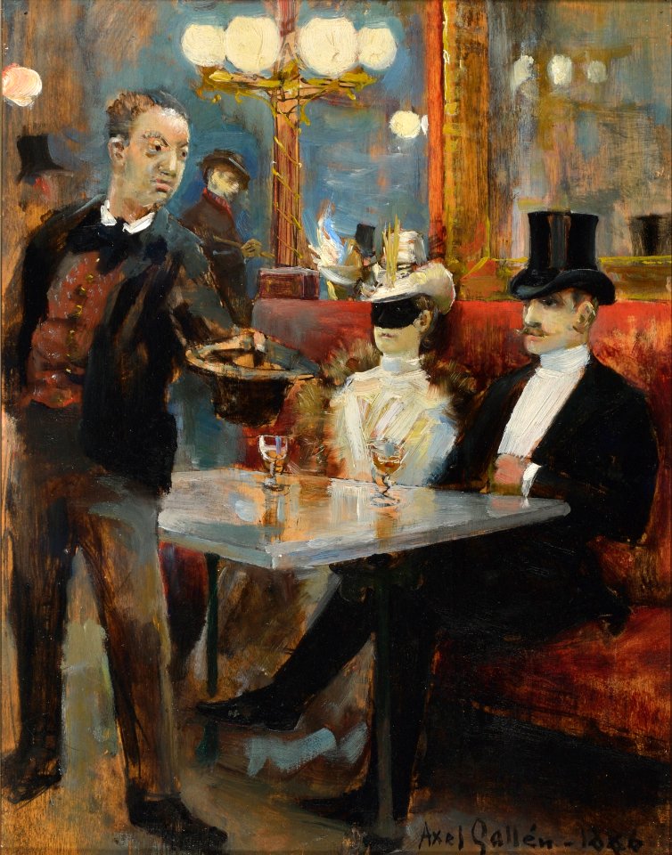 Akseli Gallen-Kallela - In a Café in Paris