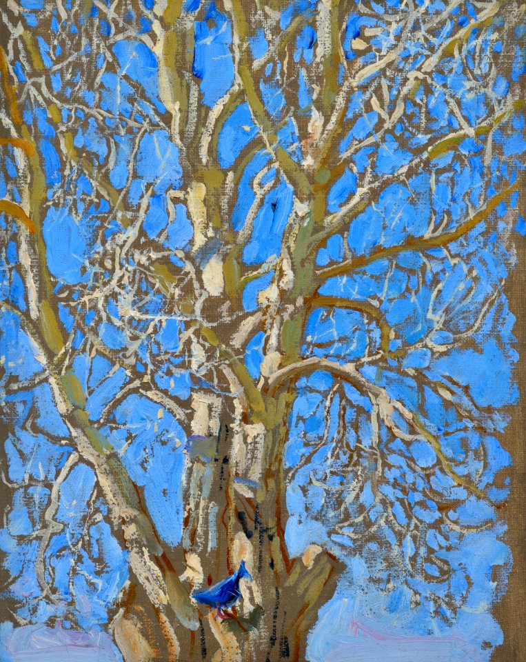 Akseli Gallen-Kallela - Crack Willow and Blue Bird in New Mexico