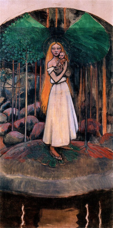 Akseli Gallen-Kallela - Marjatta and the Christ Child