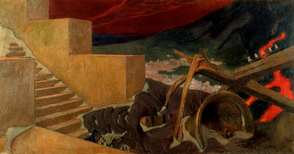 Akseli Gallen-Kallela - Destruction, study for the Juselius Mausoleum frescoes