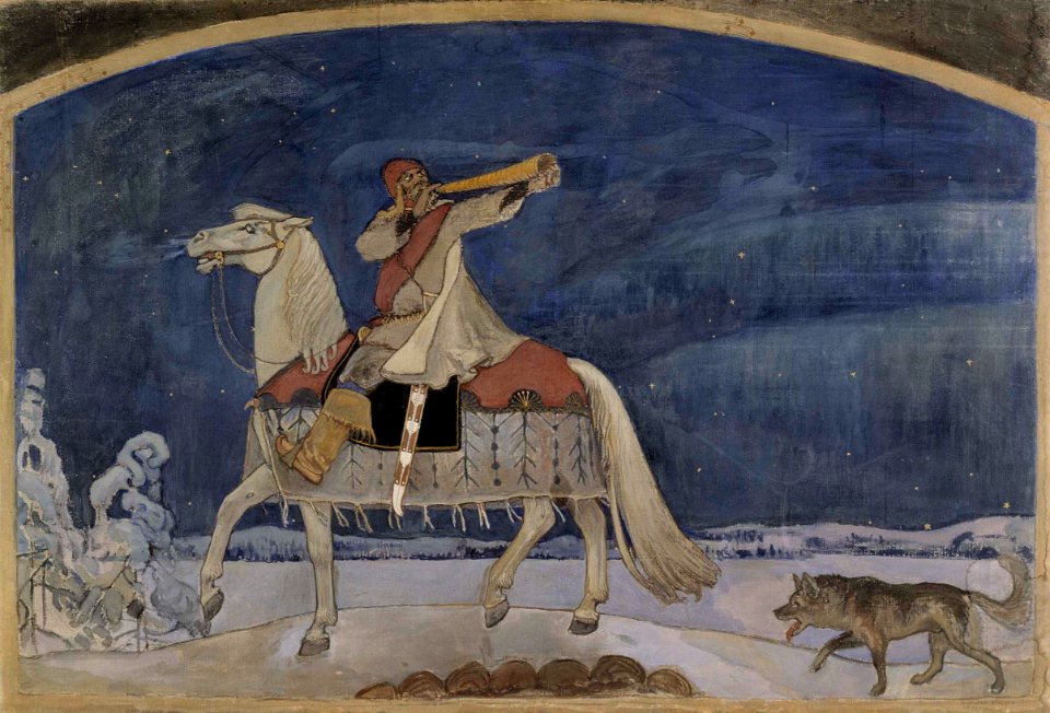 Akseli Gallen-Kallela - Kullervo Sets Off for War (tempera)