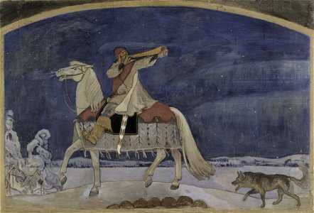 Akseli Gallen-Kallela - Kullervo Sets Off for War (tempera)