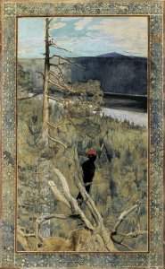 Akseli Gallen-Kallela - Great Black Woodpecker - Google Art Project