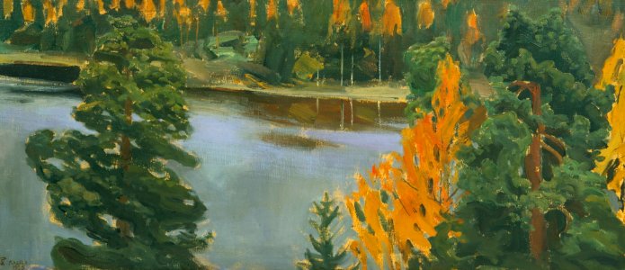 Akseli Gallen-Kallela - Näkymä järvelle syksyn (1905)