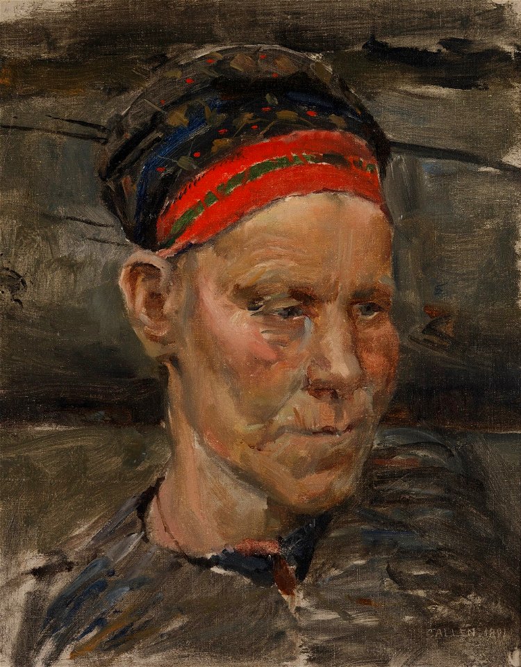 Akseli Gallen-Kallela - Portrait of a Karelian Woman - A II 1254-56 - Finnish National Gallery