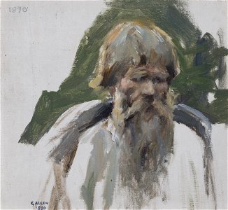 Akseli Gallen-Kallela - Portrait of Uljaska, sketch - Gösta Serlachius Fine Arts Foundation. Free illustration for personal and commercial use.