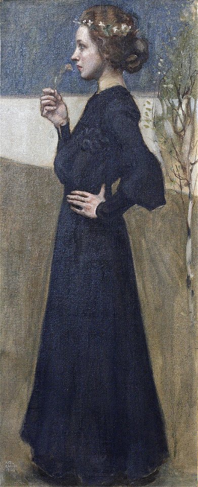 Akseli Gallen-Kallela - Spring (Anna Slöör, full body)