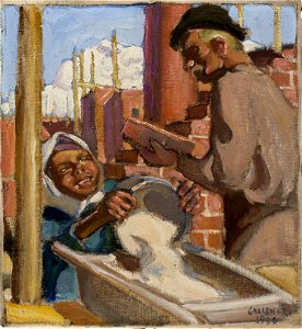 Akseli Gallen-Kallela - Rakennuksella (1906)