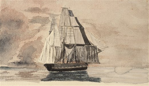 Akvarell - Sjöhistoriska museet - OB 152