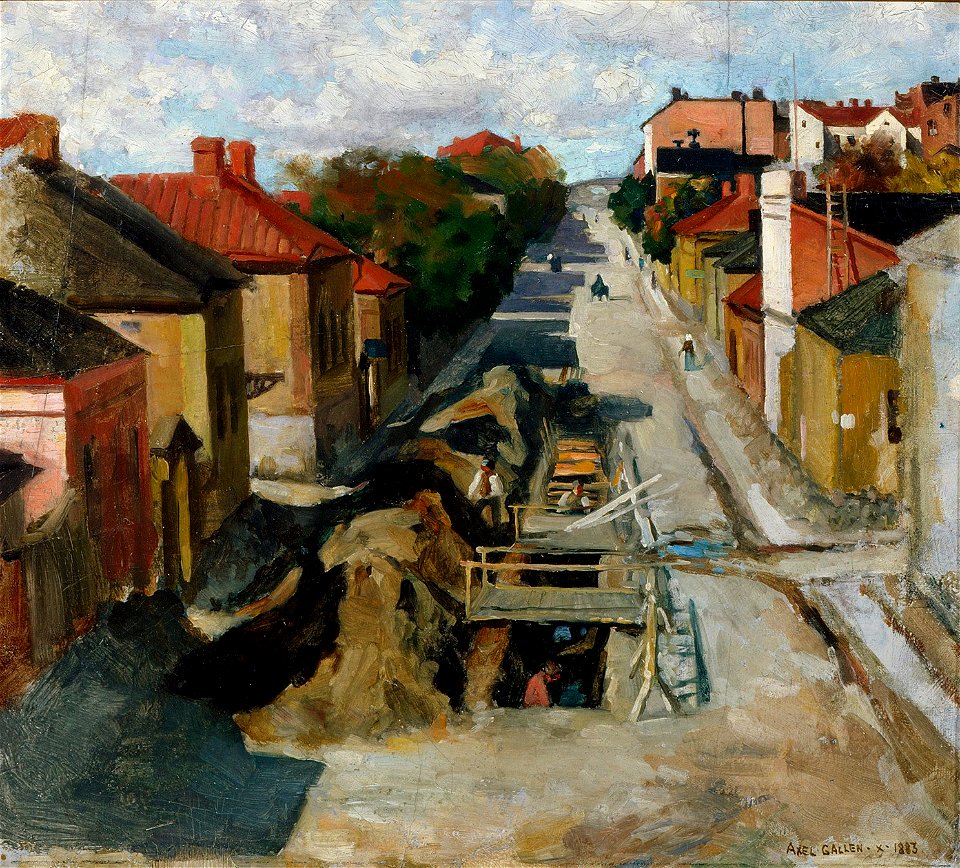 Akseli Gallen-Kallela - View from Fredrikinkatu - A III 2149 - Finnish National Gallery