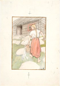 Akseli Gallen-Kallela - The Fair Venla - A III 1924-15 - Finnish National Gallery