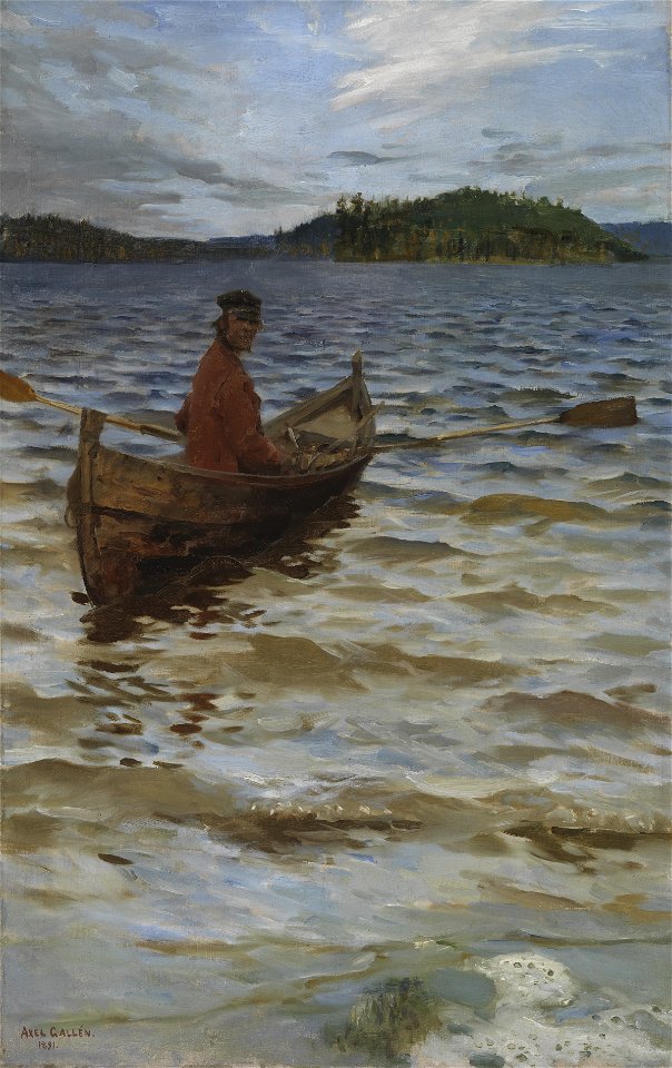 Akseli Gallen-Kallela - Rowing to the Shore - Gösta Serlachius Fine Arts Foundation