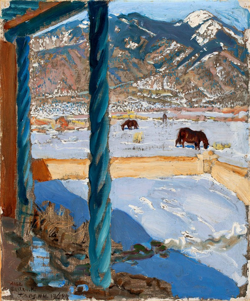 Akseli Gallen-Kallela - Taos Home in Sunlight