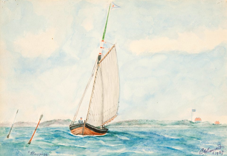 Akvarell - Sjöhistoriska museet - SB 1520
