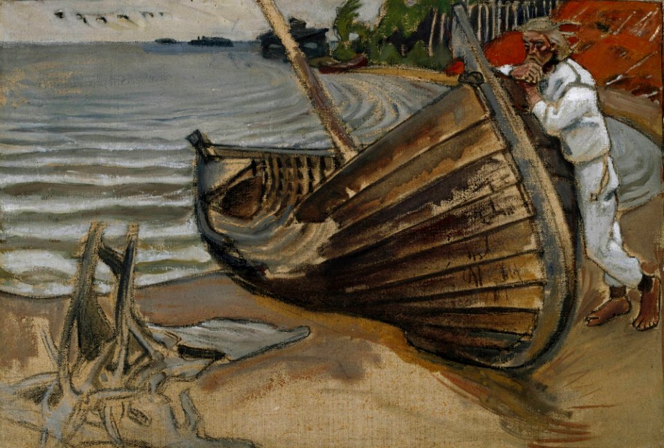 Akseli Gallen-Kallela - The Lamenting Boat - A III 2147 - Finnish National Gallery
