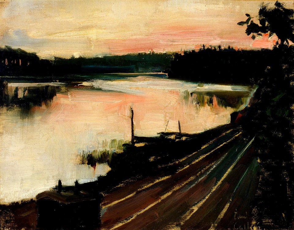 Akseli Gallen-Kallela - View from Eläintarha at Sunset - A III 1725 - Finnish National Gallery