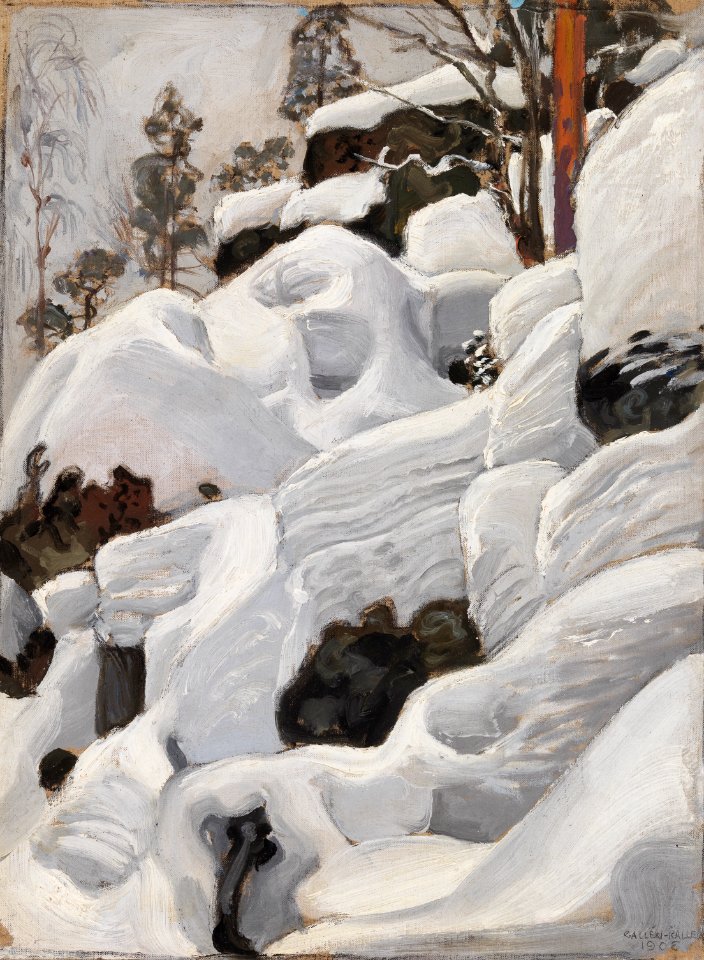 Akseli Gallen-Kallela - The Lair of the Lynx (without footprints)