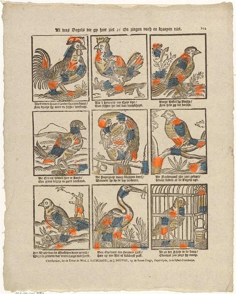 Al dees vogels die gy hier ziet -- En zingen noch en kreayen niet