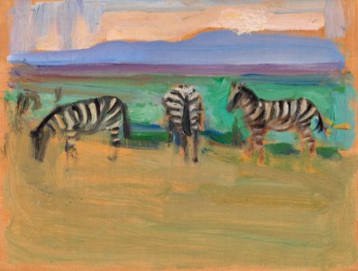Akseli Gallen-Kallela - Zebras - A III 2164 - Finnish National Gallery
