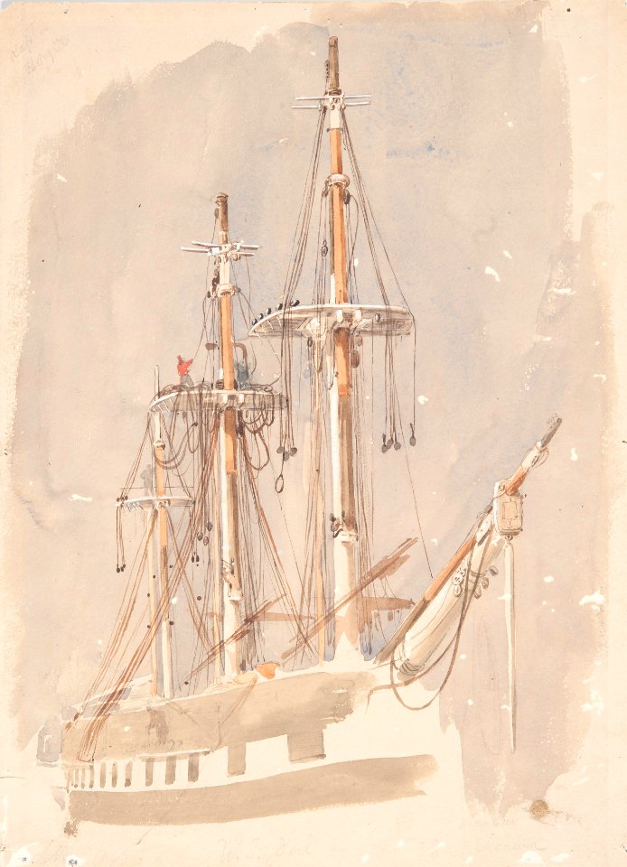 Akvarell - Sjöhistoriska museet - 1954-12-10