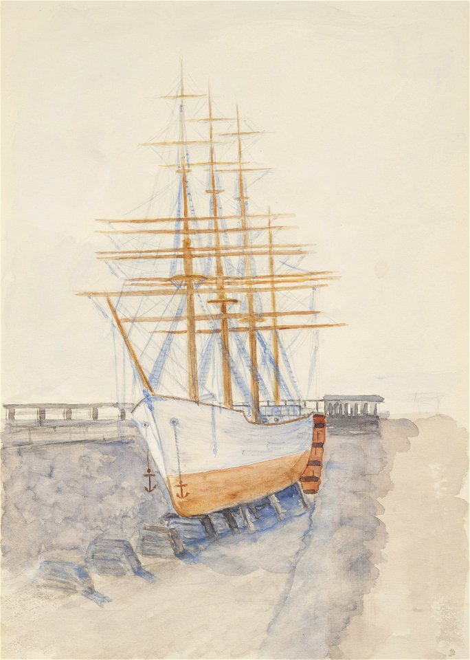 Akvarell - Sjöhistoriska museet - SB 1506