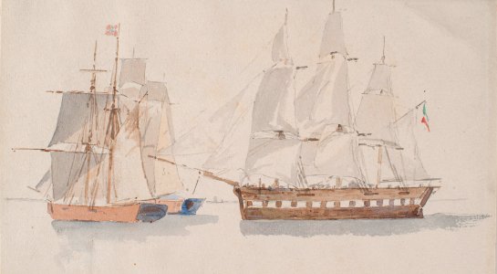 Akvarell - Sjöhistoriska museet - SB 2 1
