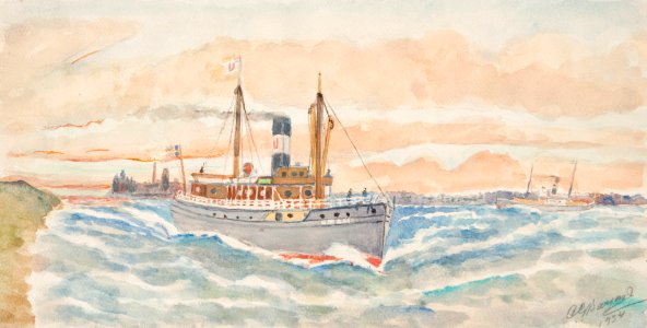 Akvarell - Sjöhistoriska museet - SB 1502
