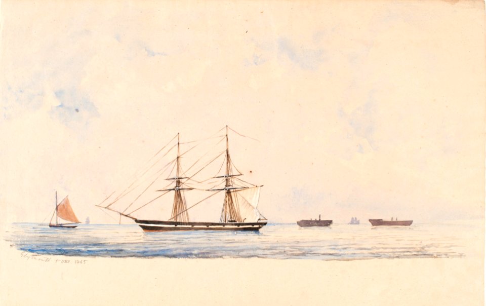 Akvarell - Sjöhistoriska museet - SB 1327