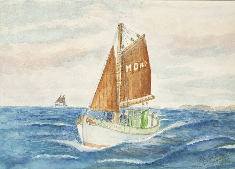 Akvarell - Sjöhistoriska museet - SB 1509