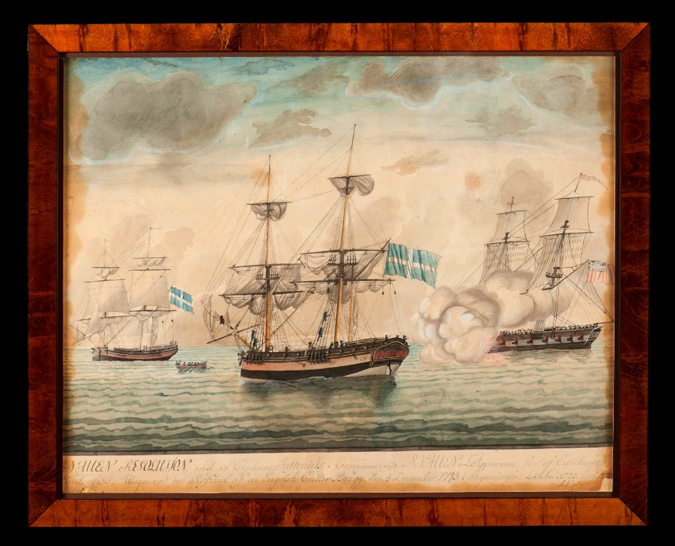 Akvarell-Snaubrigg - Sjöhistoriska museet - S 1873