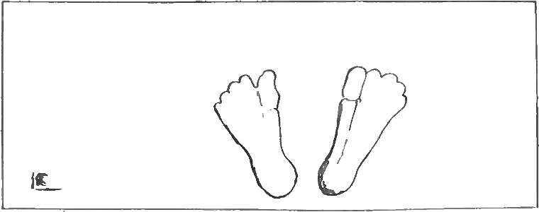 Alabaster slab with footprints, Vatican, Rome (An Old English Home and Its Dependencies)