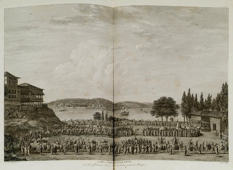 Alaϊh ou Marche du Surré-Éminy, avec le chameaux sacrés et le trésor destiné pour la Mecque - D'ohsson Mouradgea - 1790