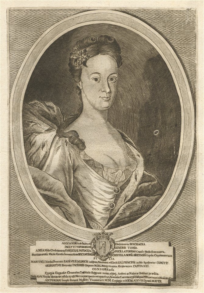 Alaksandra Radzivił (Białchackaja). Аляксандра Радзівіл (Бялхацкая) (H. Lajbovič, 1758)