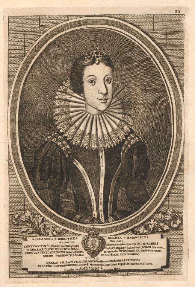 Alaksandra Radzivił (Višniavieckaja). Аляксандра Радзівіл (Вішнявецкая) (H. Lajbovič, 1758)