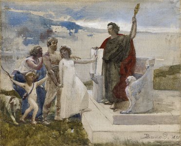Albert (Paul Albert Besnard Besnard dit) - Esquisse pour la mairie du 19ème arrondissement de la Ville de Paris , le Mariage - PPP3859 - Musée des Beaux-Arts de la ville de Paris