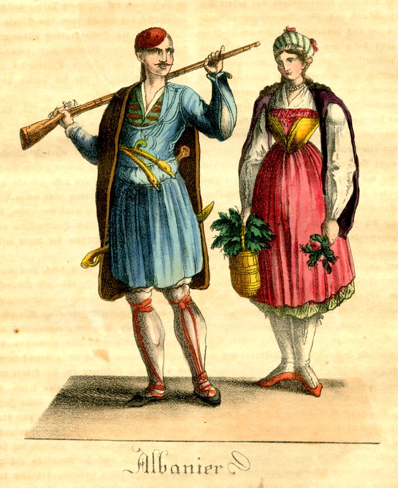 Albanier - Griechenland Oder Sitten Bräuche Trachten Und Denkmäler Der Griechen Nach Den Neuesten Und Beste Quellen Bearbeitet - 1825