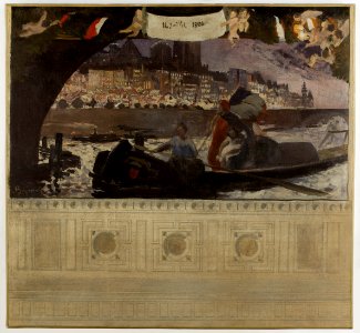 Albert (Paul Albert Besnard Besnard dit) - Esquisse pour la mairie du 4ème , le 14 juillet 1880 - PPP3861 - Petit Palais