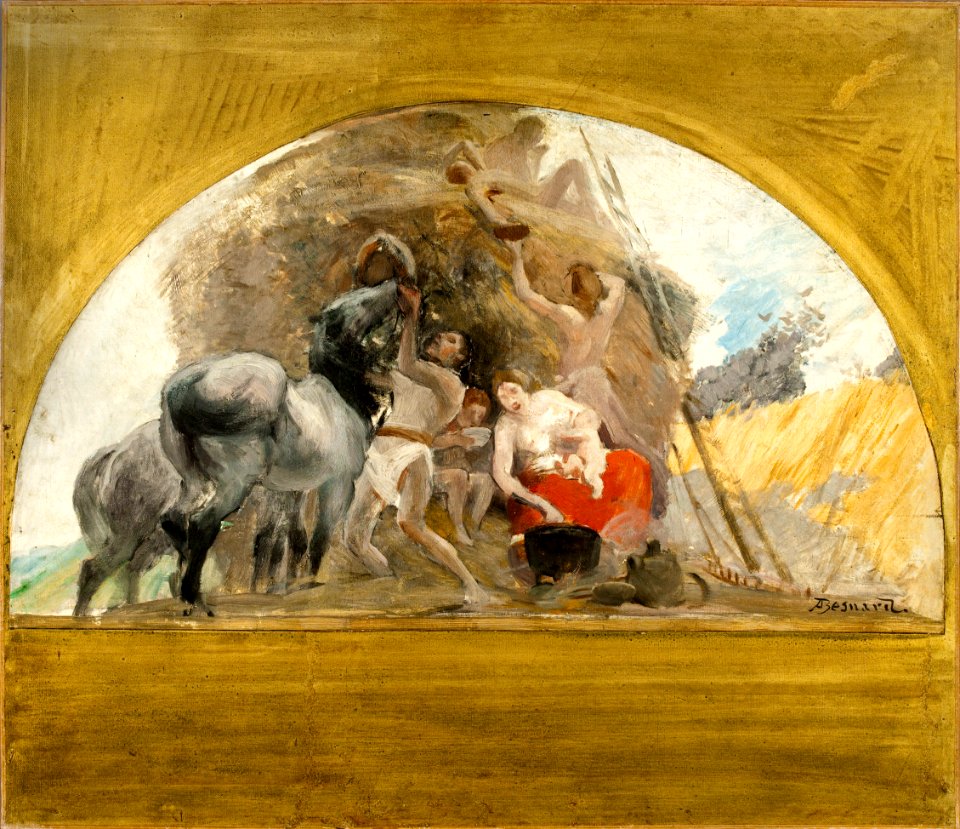 Albert (Paul Albert Besnard Besnard dit) - Esquisse pour la salle des mariages de la mairie du 1er , L'Eté, ou le milieu de la vie - PPP3868 - Petit Palais