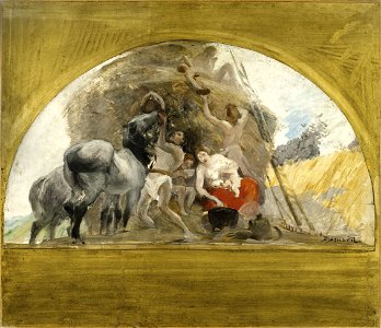 Albert (Paul Albert Besnard Besnard dit) - Esquisse pour la salle des mariages de la mairie du 1er , L'Eté, ou le milieu de la vie - PPP3868 - Petit Palais