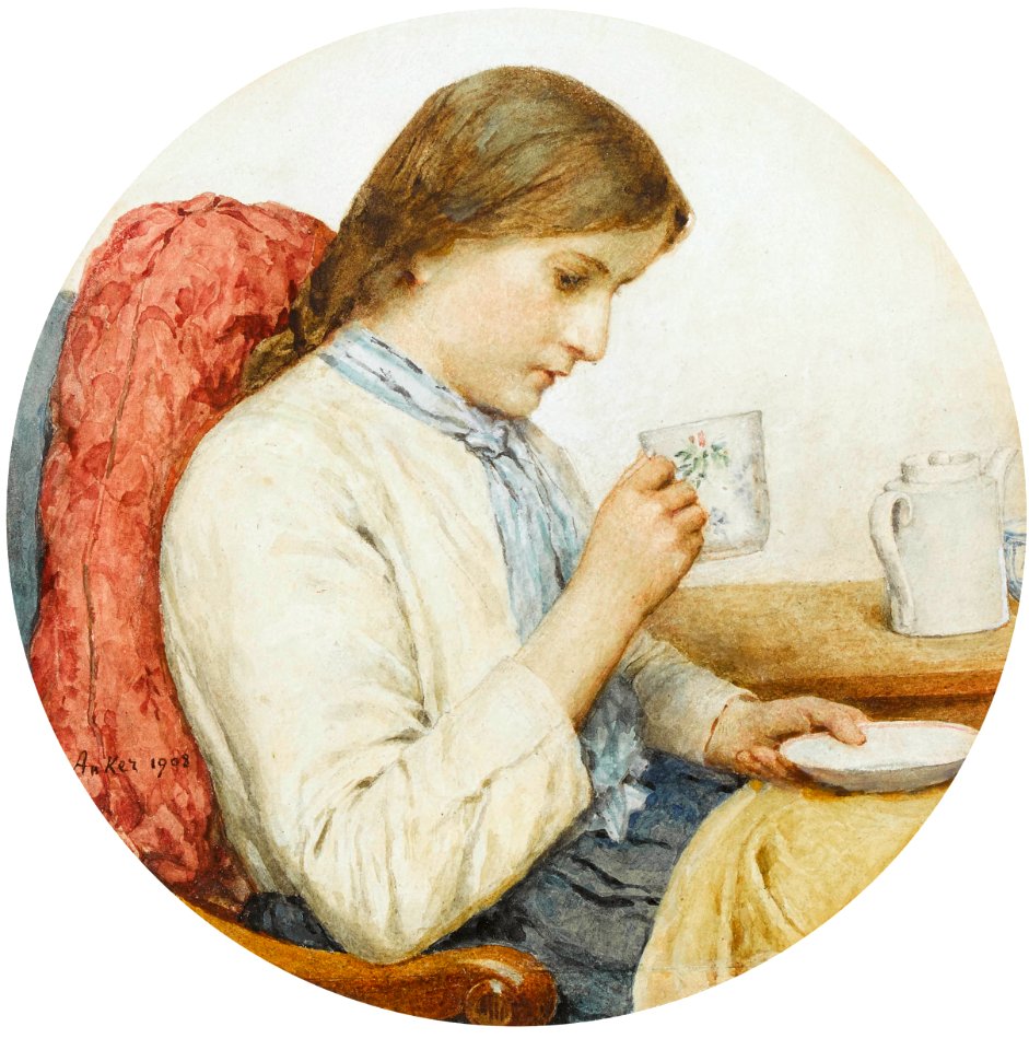 Albert Anker - Die Genesende (1908)