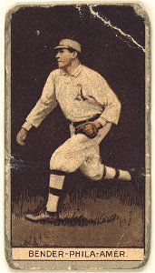 Albert (Chief) Bender, Philadelphia Athletics, baseball card portrait LCCN2008678380