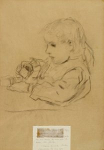 Albert Anker Sitzender Knabe