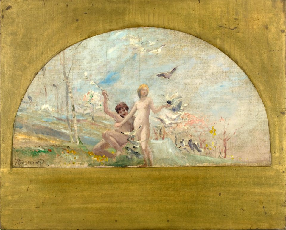 Albert (Paul Albert Besnard Besnard dit) - Esquisse pour la salle des mariages de la mairie du 1er , Le Printemps ou le matin de la vie - PPP3867 - Petit Palais