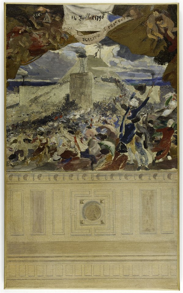 Albert (Paul Albert Besnard Besnard dit) - Esquisse pour la mairie du 4ème , Le 14 juillet 1790 - PPP3862 - Petit Palais