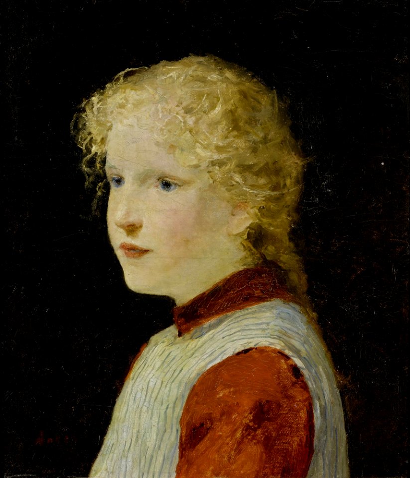 Albert Anker Bildnis eines blonden Mädchens c1901