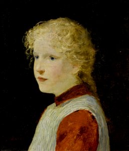 Albert Anker Bildnis eines blonden Mädchens c1901