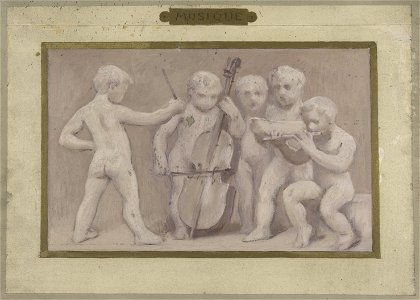 Albert Aublet - Esquisse pour la salle des fêtes de l'Hôtel de Ville , Musique - PPP3809 - Petit Palais